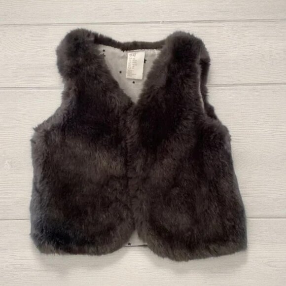 H&M Soft Faux Fur Lined Vest 4-6 Months - Picture 2 of 7